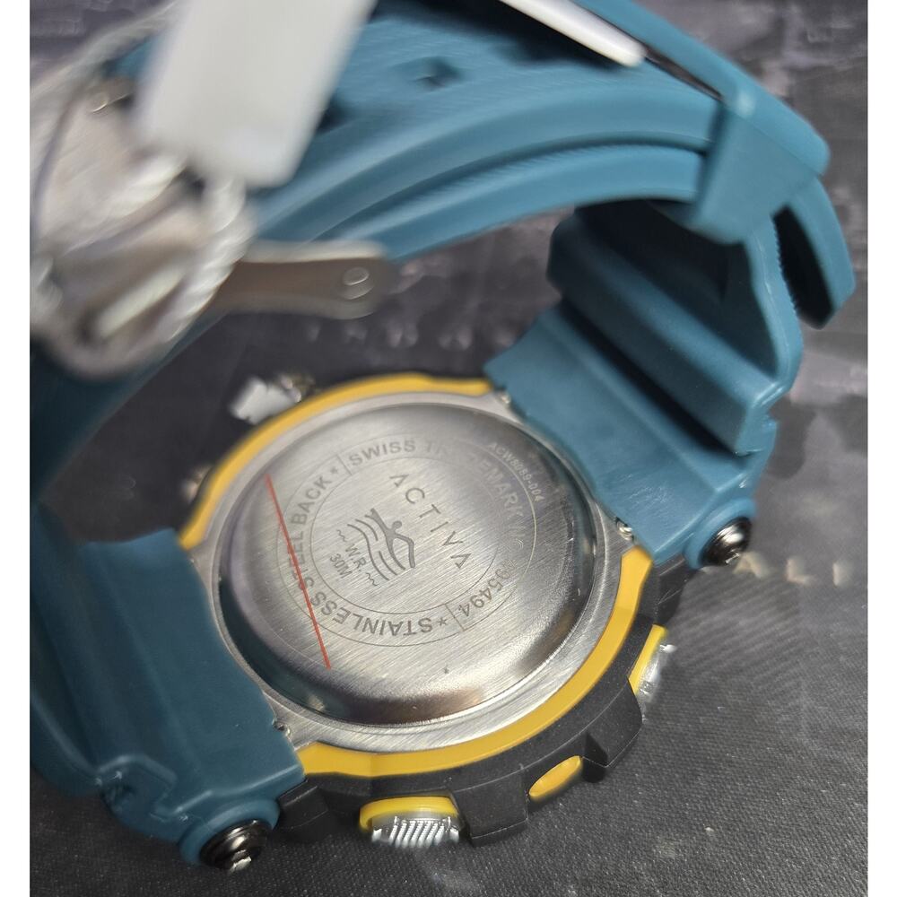 Activa X Invicta Digital Men's Watch - 58mm, Teal, Blue (ACW8089-004) #131 - Picture 5 of 5